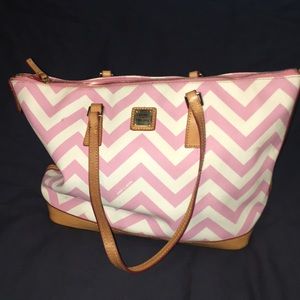 Dooney and Bourke Chevron Tote Bag and Pouch